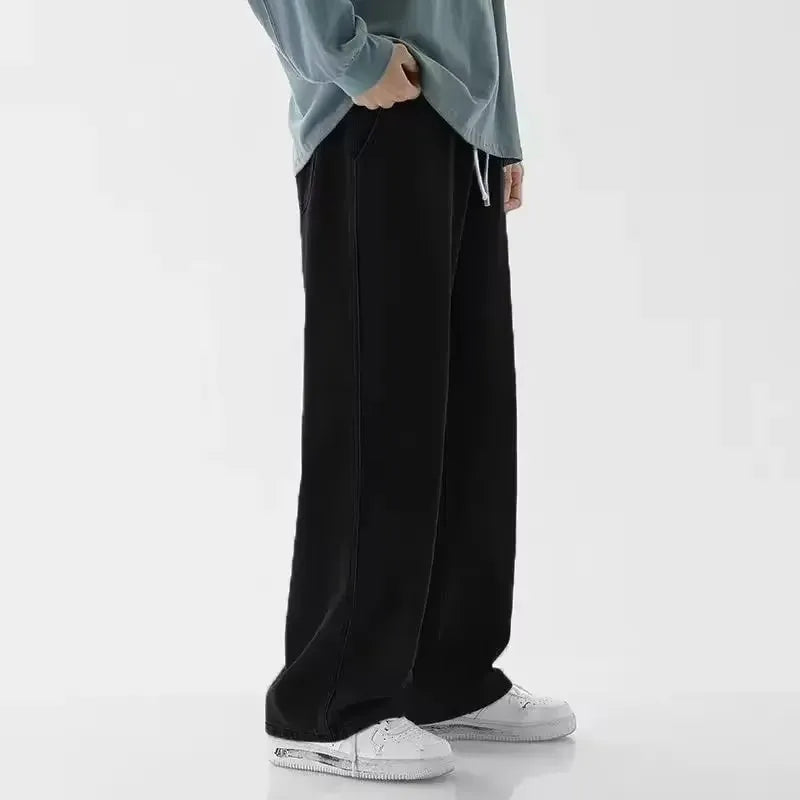 Jeans Uomo Stile Dritto Gamba Larga Pantaloni Uomo