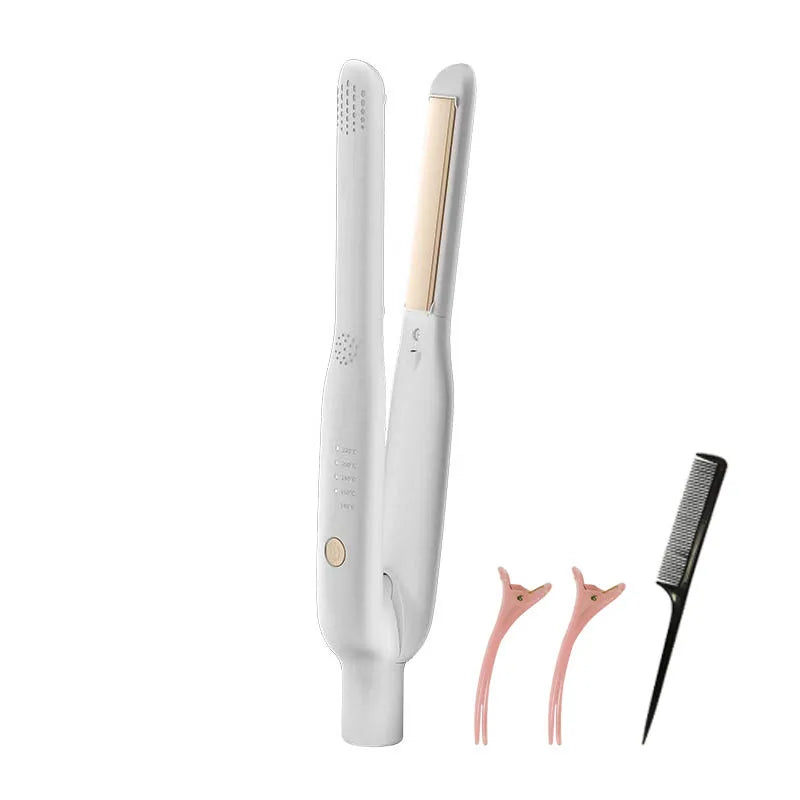 Mini piastra per capelli e bigodino 2 in 1 - Riscaldamento rapido in ceramica 140-220°C