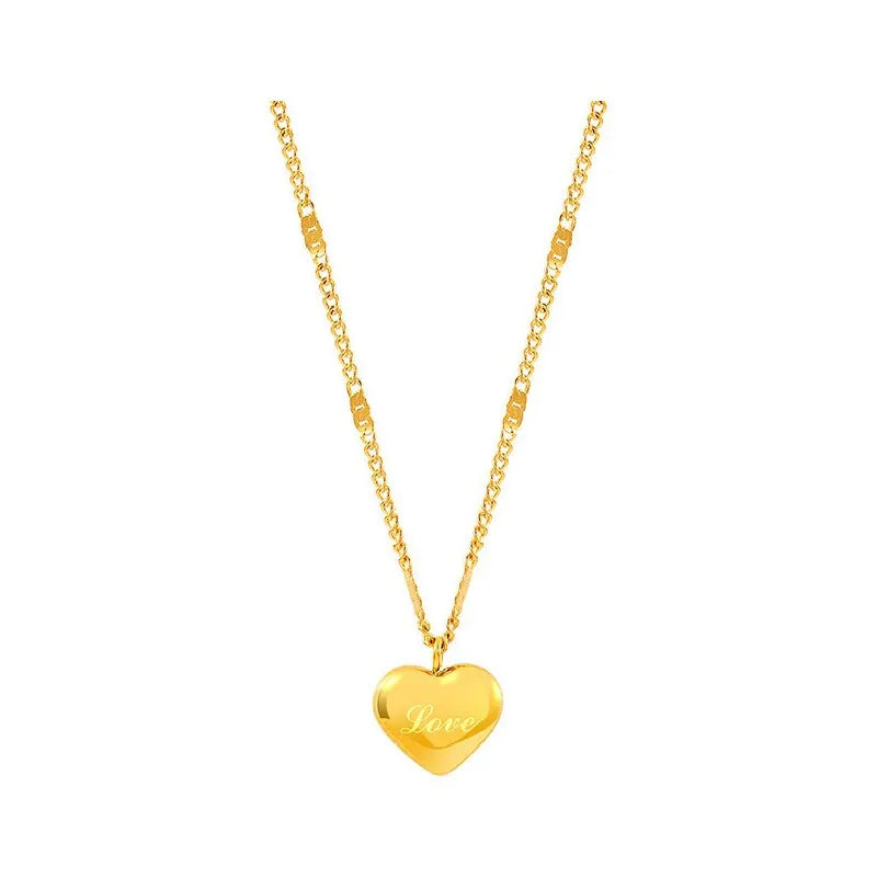 Collana color oro con cuoricino
