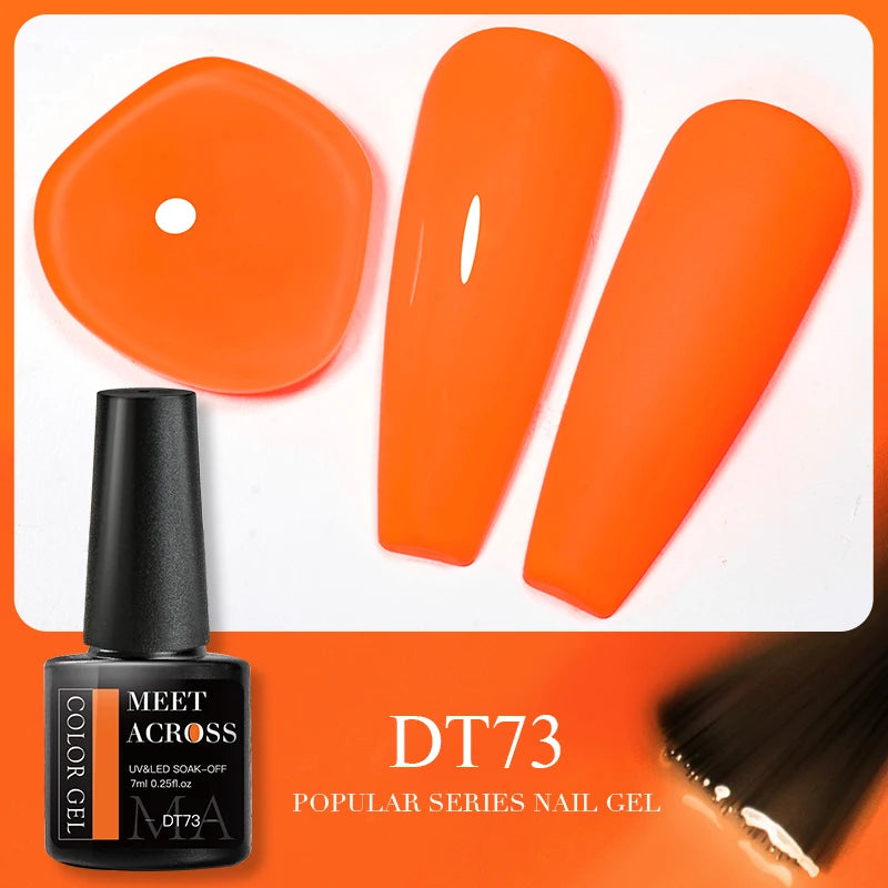 MEET ACROSS 5ml Gel Smalto per unghie Nail Art Top Gel tutti i colori