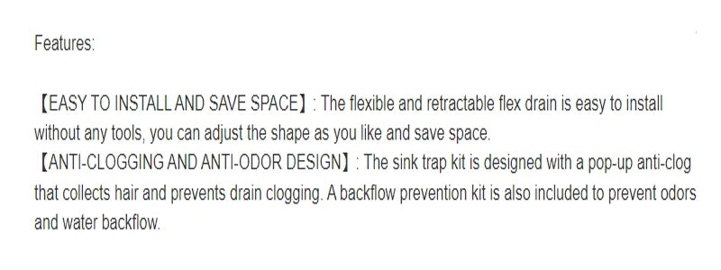 Universal Flip Lavabo in acciaio inossidabile Tubo di drenaggio