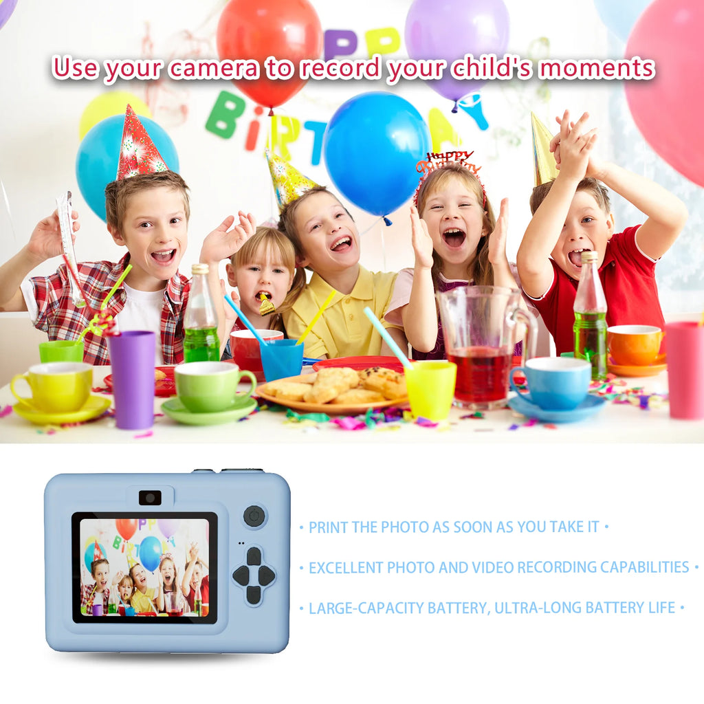 Fotocamera istantanea con scheda di memoria da 32 GB e matita colorata, doppia fotocamera, torcia, il regalo perfetto per ragazzi e ragazze.