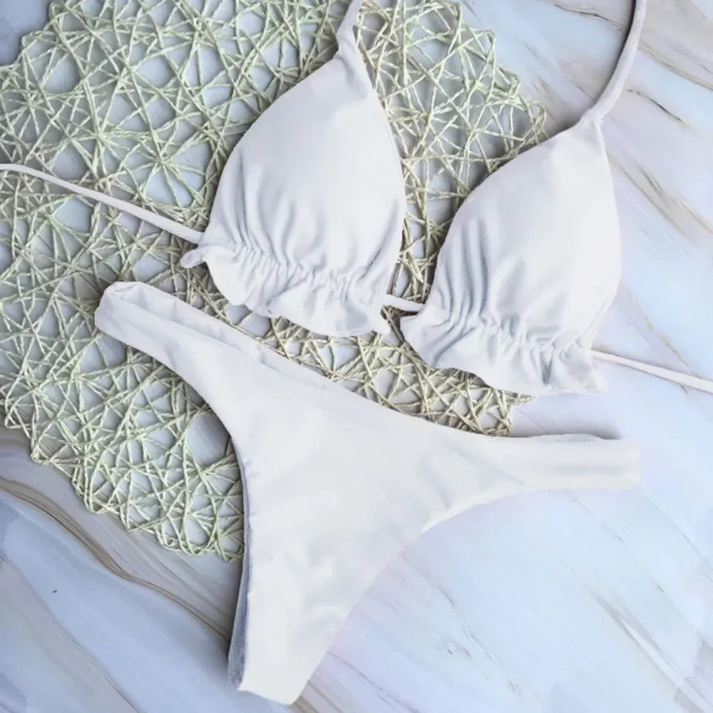 Set bikini brasiliano estivo 2 pezzi Set Push-up