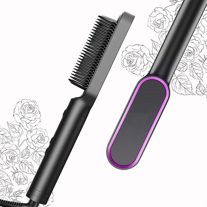 Spazzola per capelli elettrica in ceramica a riscaldamento rapido professionale