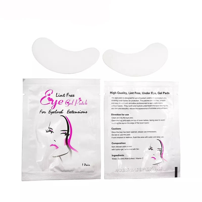 50 paia di estensione delle ciglia in Hydrogel Eye Pad Gel Adesivo