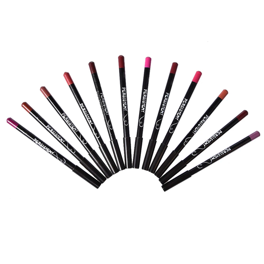 Set 12 pezzi Lipliner Matita Professionale si Lunga Durata Impermeabile