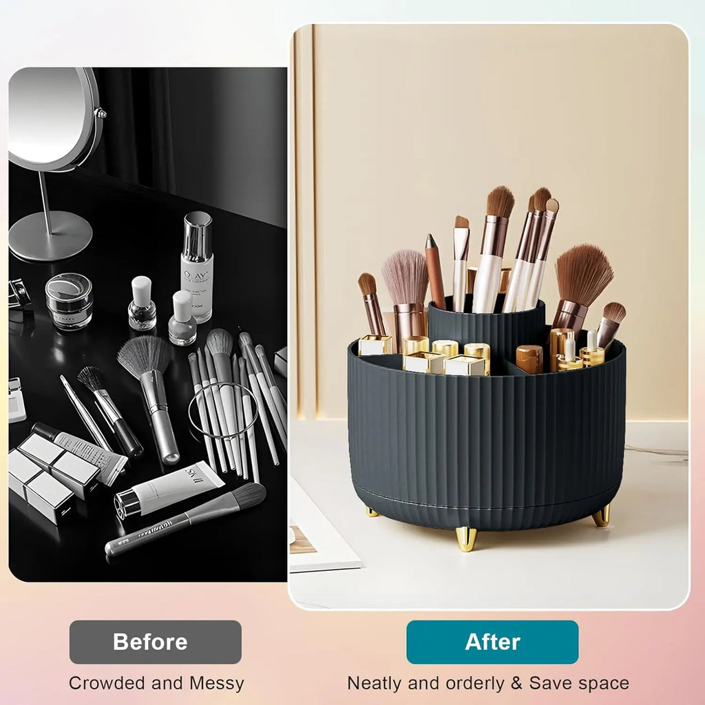 Organizzatore a 360 gradi per trucco 5 slot Pennelli per trucco