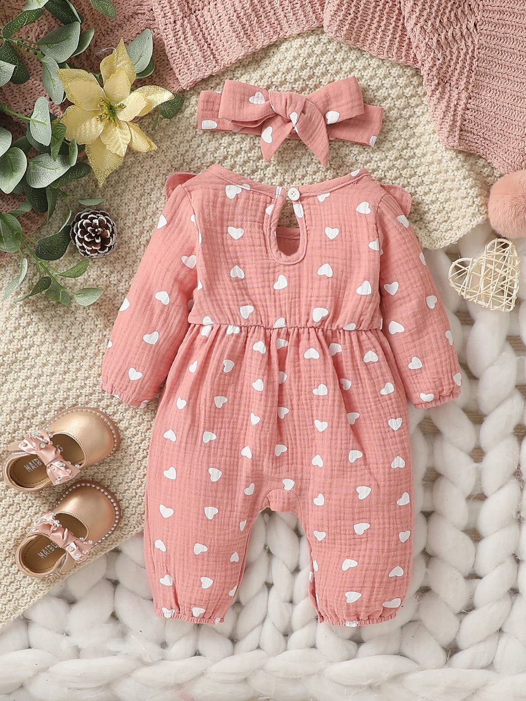 Baby Girls Summer Long Sleeve Completo neonati 0-1Y
