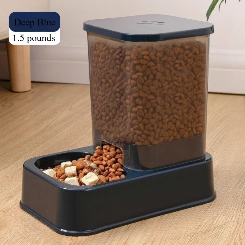 Mangiatoia automatica per cani e gatti con bevitore - Ciotola per alimenti per animali domestici senza batteria