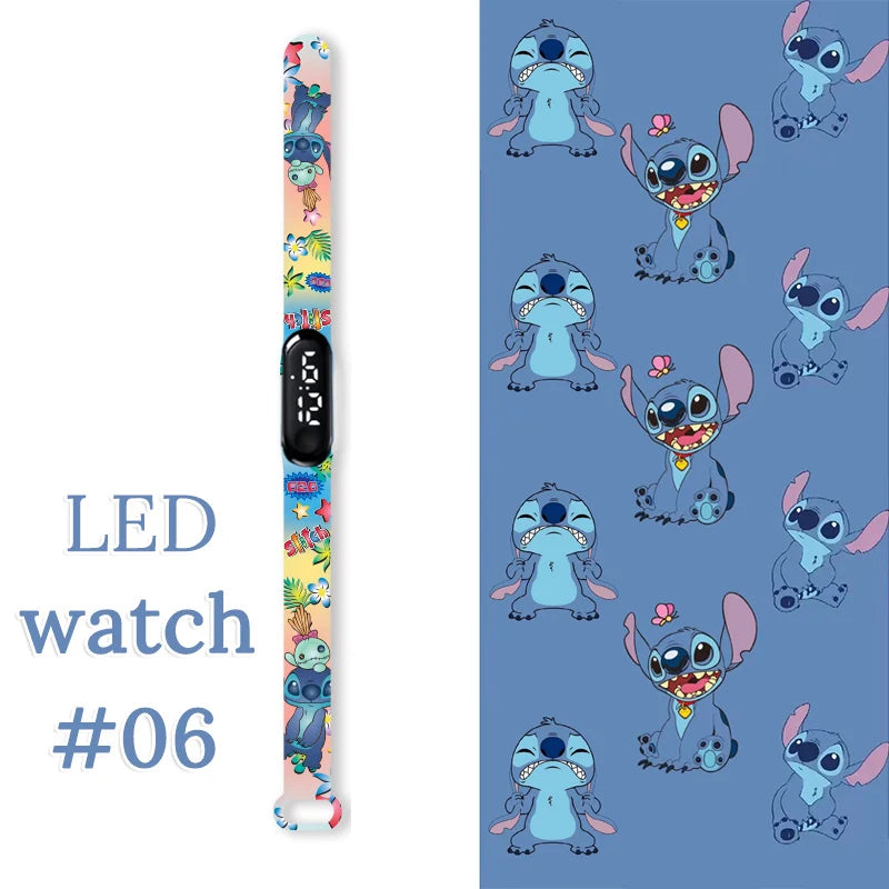 Stitch Orologi per bambini Bracciale sportivo impermeabile LED Touch digitale