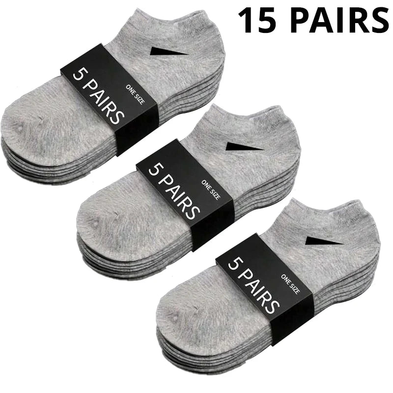 15/30 Paia Unisex Casual Tinta Unita Calzini Sottili Traspiranti Comodi Anti Odore