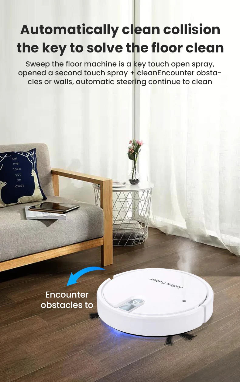 Aspirapolvere robot intelligente senza fili 5 in 1 Multifunzionale Super silenzioso Aspirazione Mop Humidifying per uso domestico Elettrodomestici