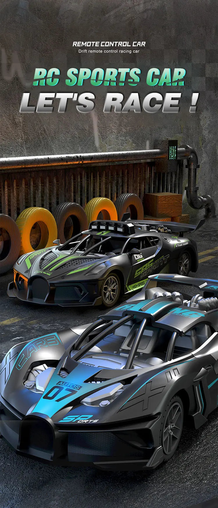Rc Car 4Ch Auto elettrica telecomandata