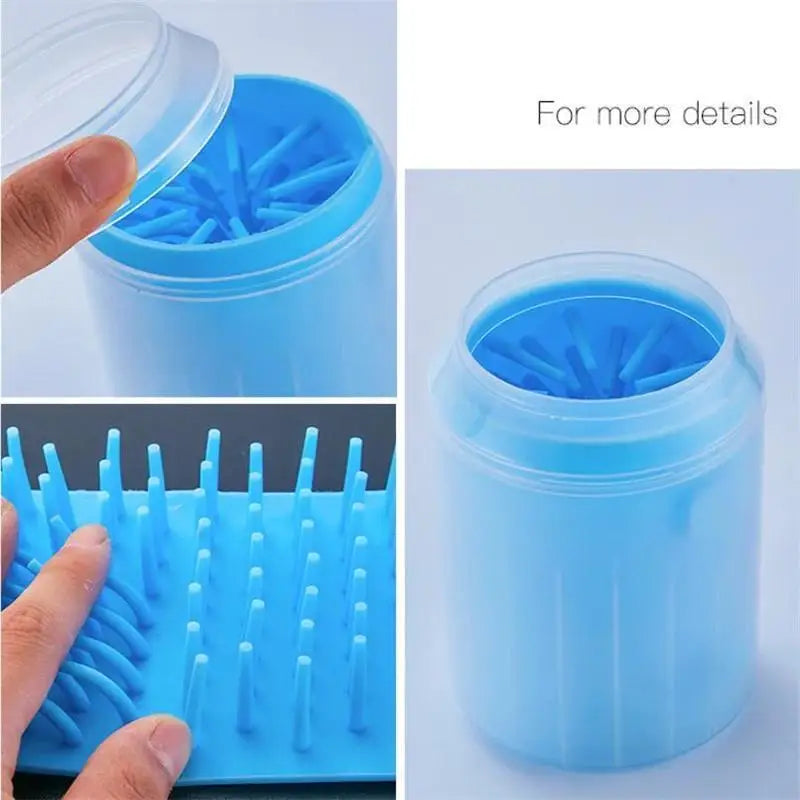 Tazza detergente per zampe di animali Pettini in silicone morbido Portatile