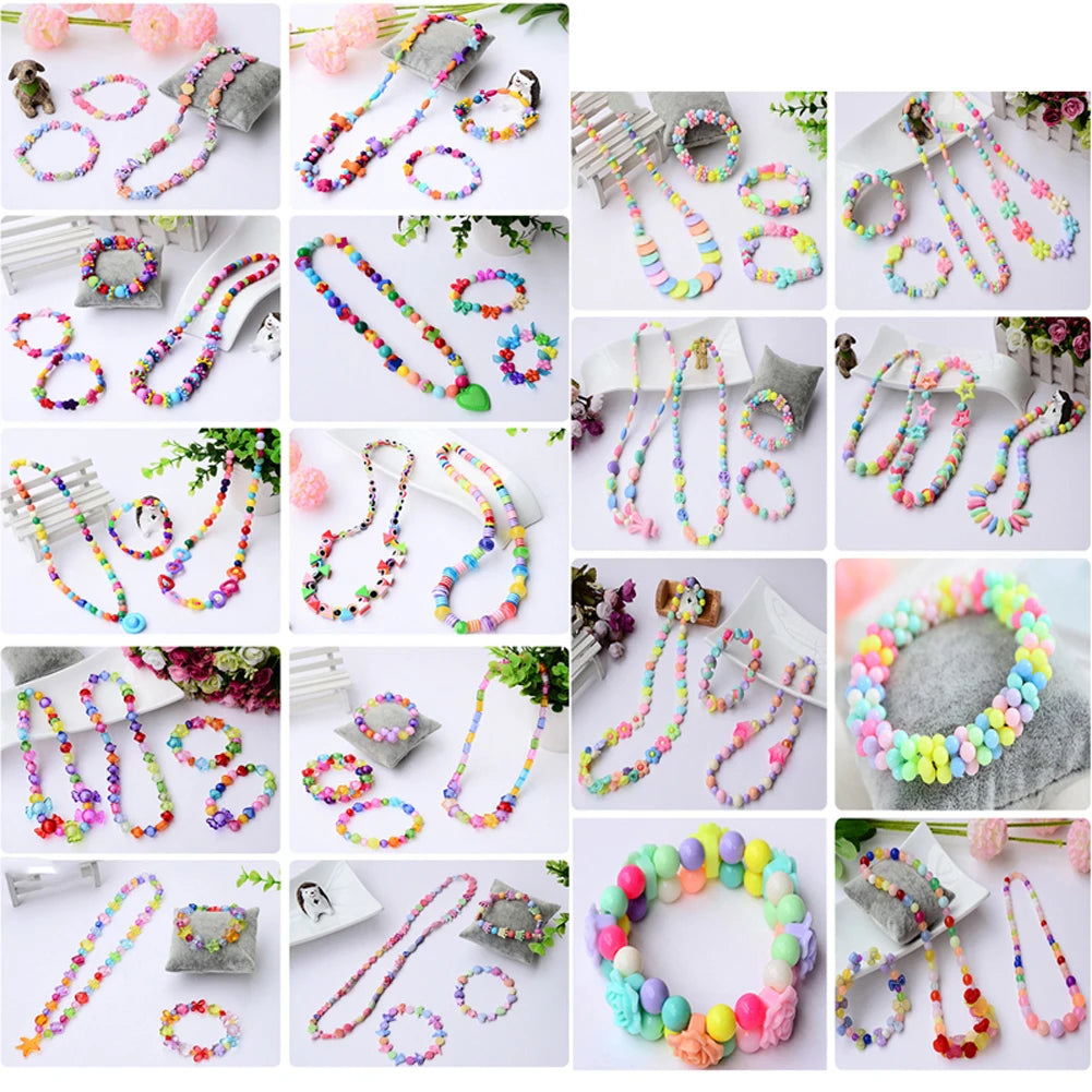 500 pezzi fai da te fatto a mano con perline per bambini creativo kit braccialetti collana gioielli