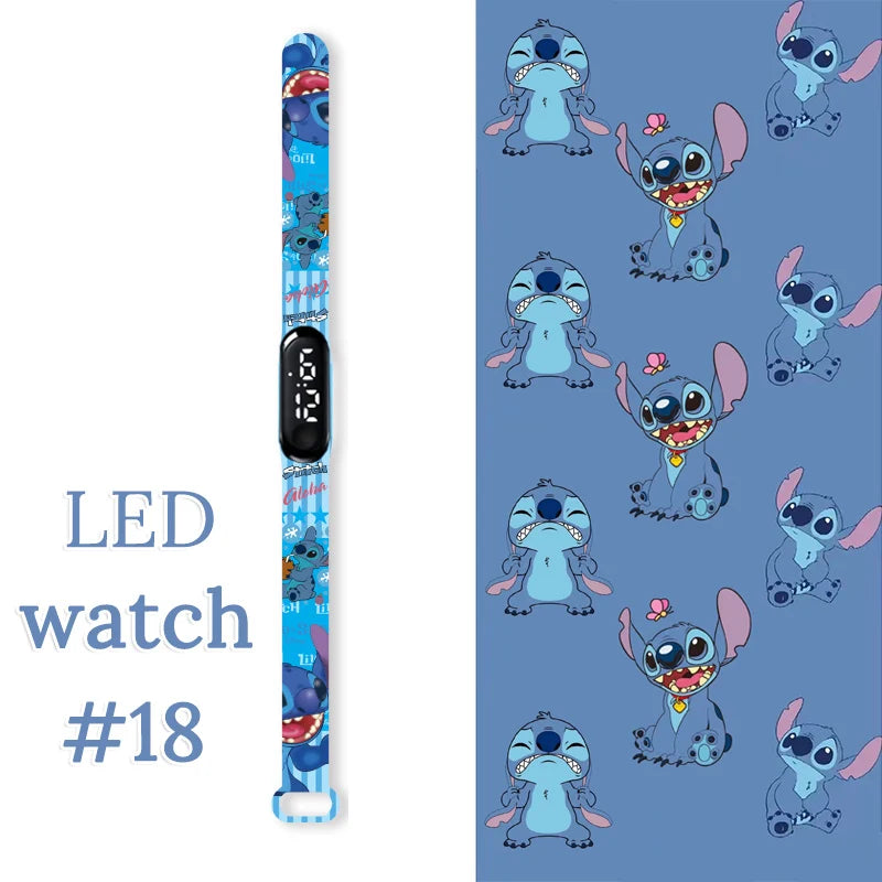 Stitch Orologi per bambini Bracciale sportivo impermeabile LED Touch digitale