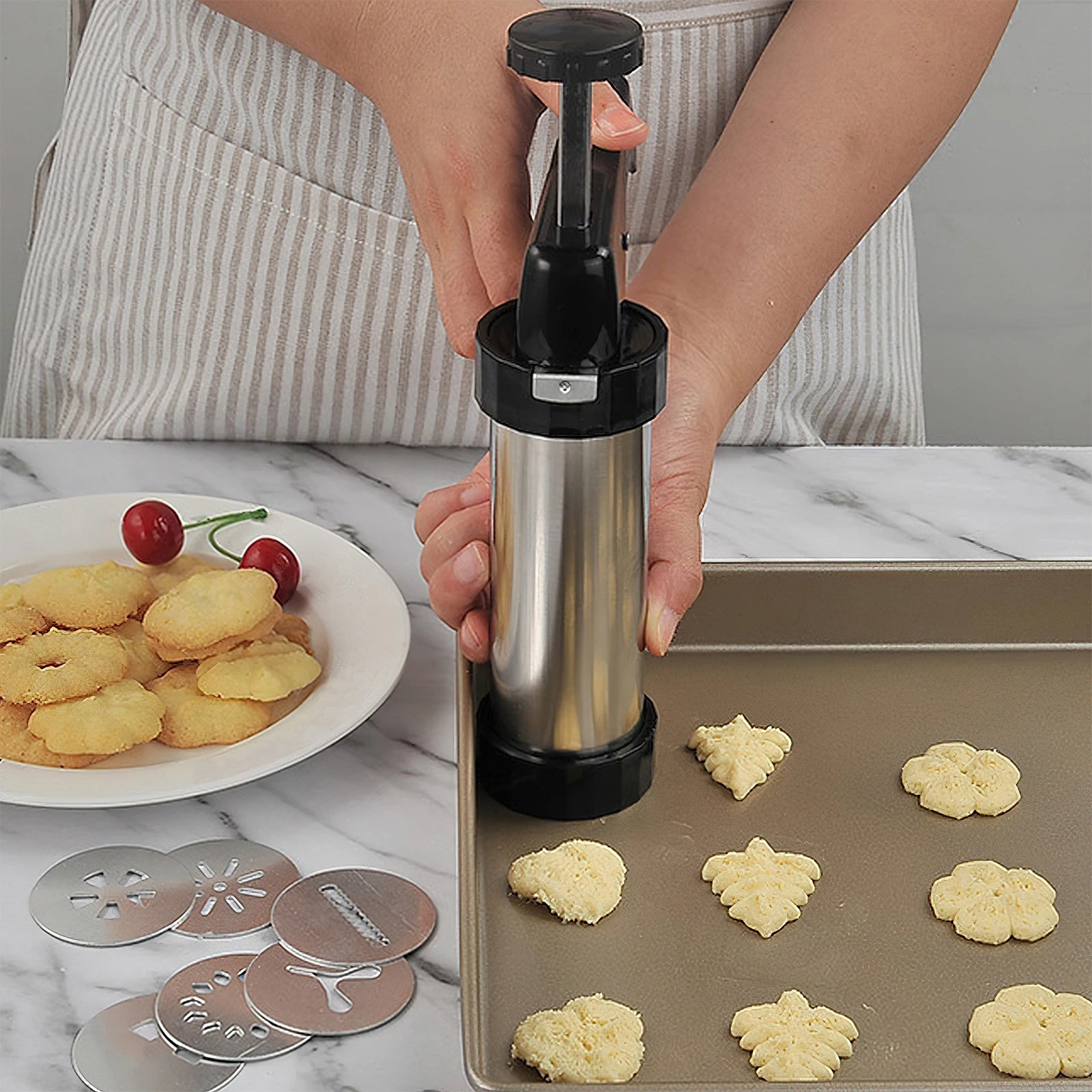 Kit pressa per biscotti in acciaio inossidabile