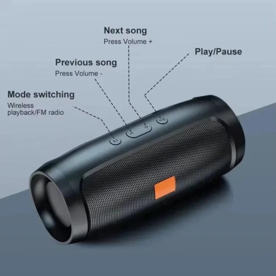 Lenovo TF USB Bluetooth Altoparlante portatile Doppio altoparlante Stereo all’aperto Riproduzione FM Trasmissione vocale Subwoofer Altoparlanti wireless