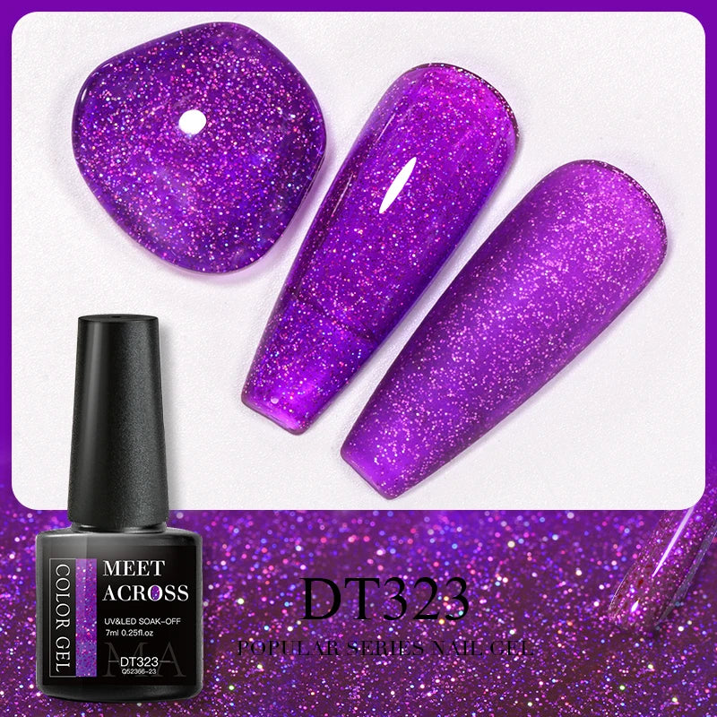 MEET ACROSS 5ml Gel Smalto per unghie Nail Art Top Gel tutti i colori