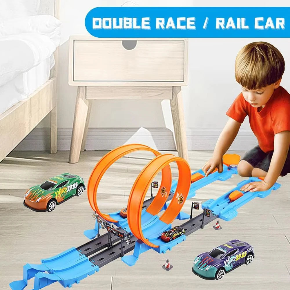 Giocattoli per bambini Pista da corsa Fai da te Kit di binari assemblati