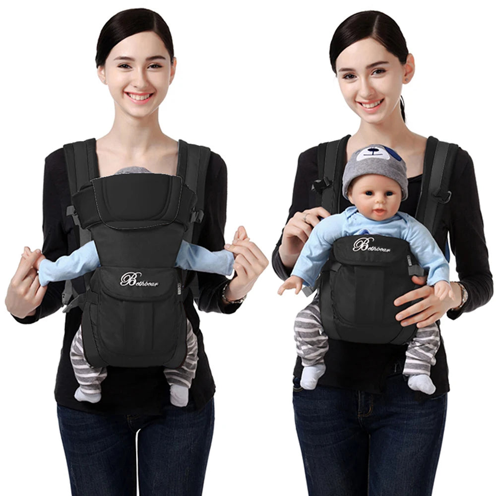 Marsupio per bambini, marsupio ergonomico 4 in 1 regolabile