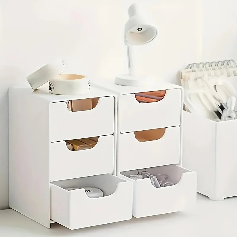 Organizzatore da scrivania a 3 livelli con cassetti