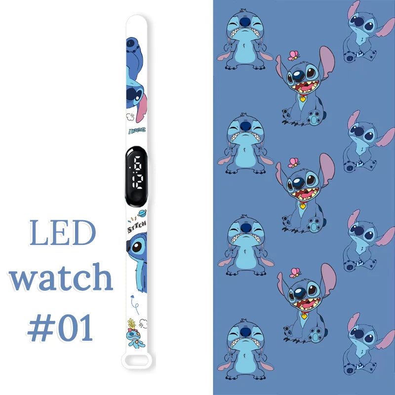Stitch Orologi per bambini Bracciale sportivo impermeabile LED Touch digitale