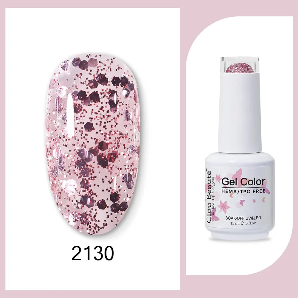 CLOU BEAUTÈ  15/10ml Semipermanente Gel Smalto Unghie 400 colori disponibili