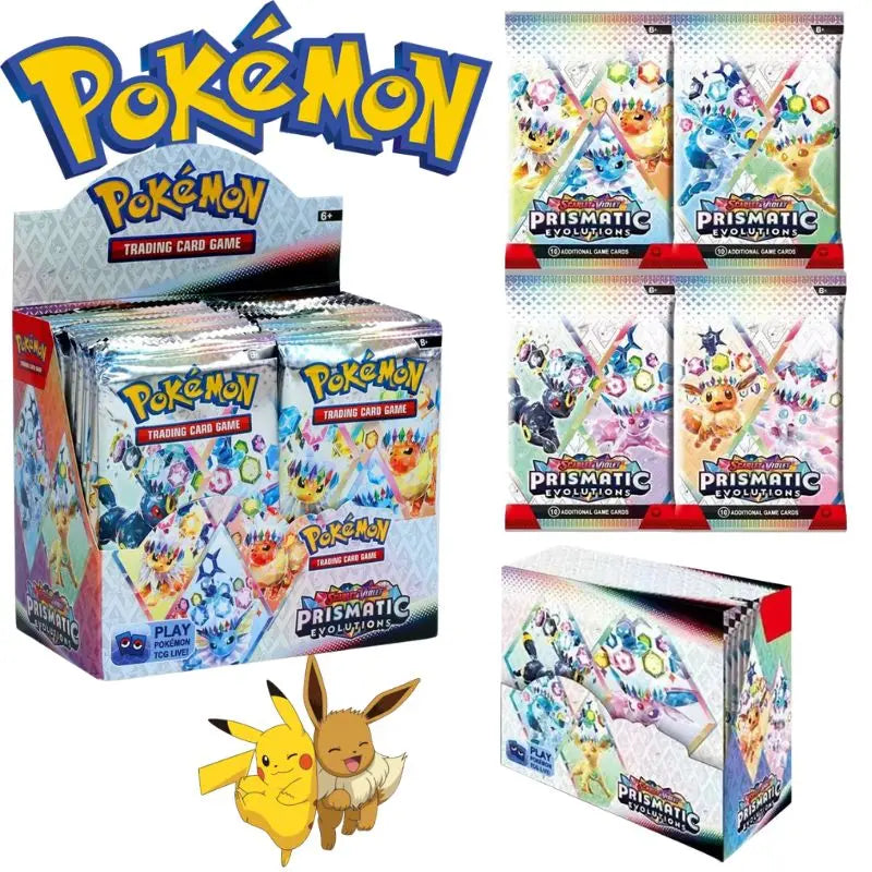 Set da 12/18/36 bustine di Pokemon Card MEGA ASCEND HEROES Prismatic Evolutions Scarlet Violet 151 English Booster