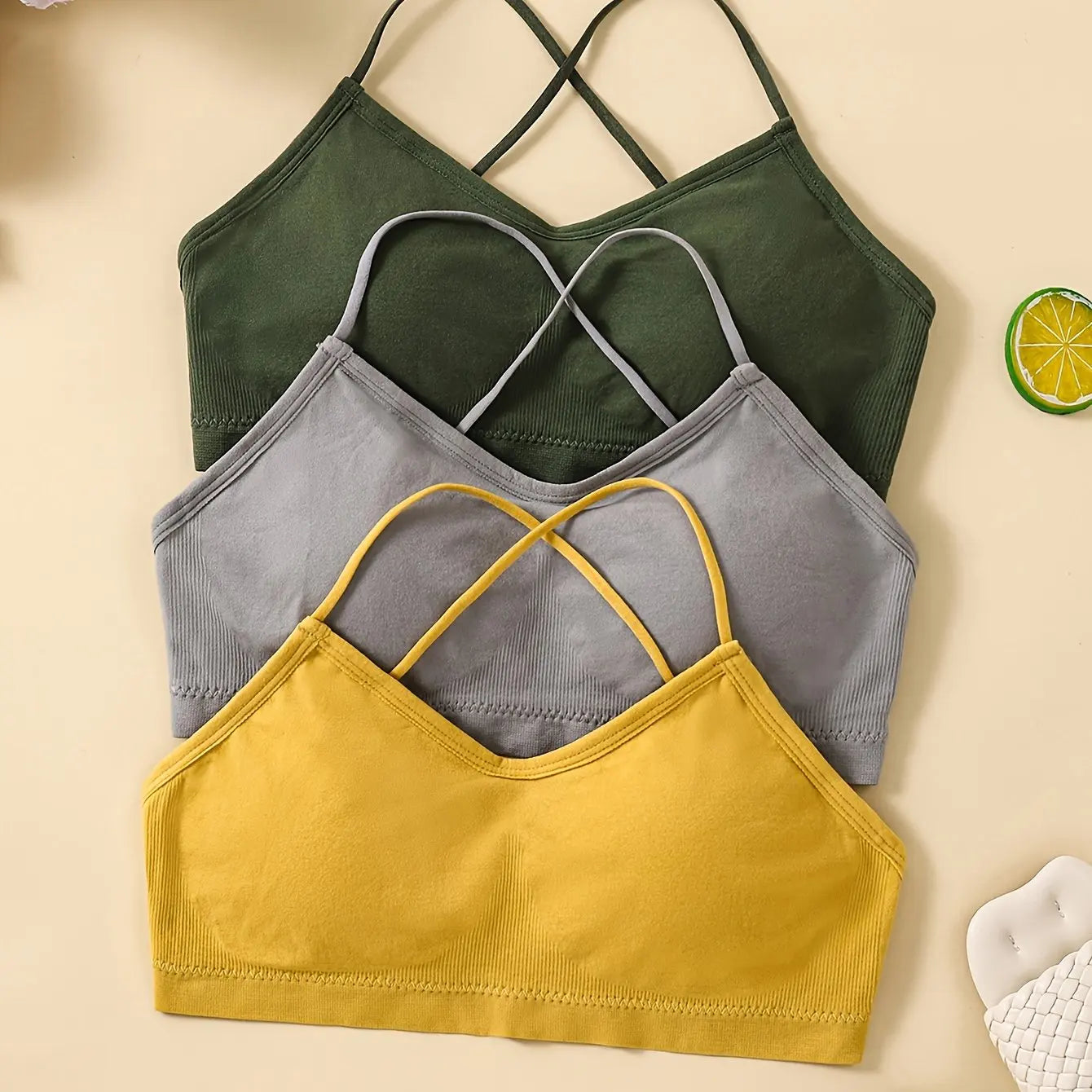 3PCS/Set Top Traspirante Bellezza Sexy
