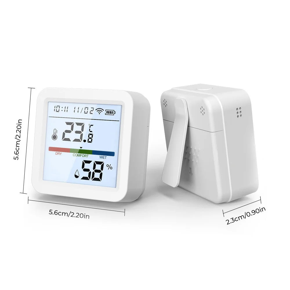 Tuya Smart WiFi Bluetooth Temperatura Umidità Sensore Wireless Home Retroilluminazione Termometro Igrometro APP Rilevatore di controllo remoto