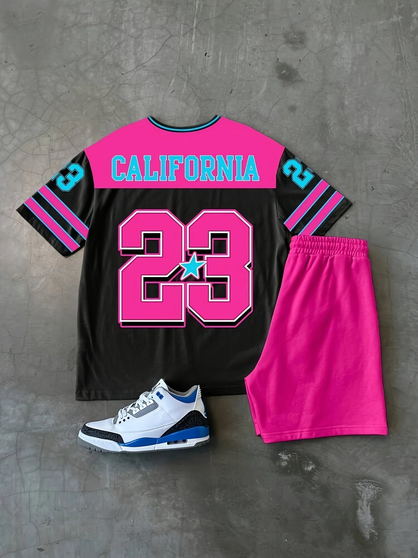 Set da uomo estivo comfort e morbidezza della moda hip-hop casual street con stampa digitale 3D
