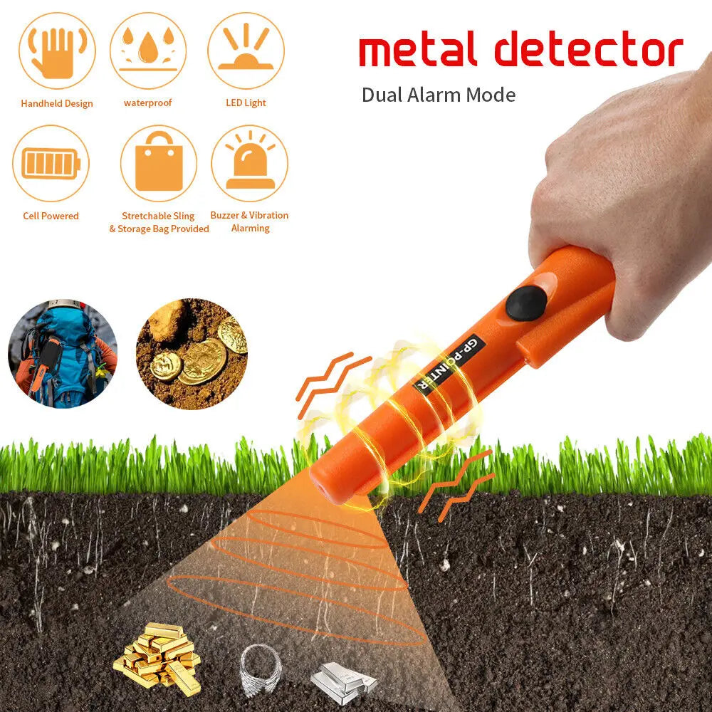 Metal Detector portatile Pointer Sonda Antigraffio Impermeabile Scansione a 360 gradi