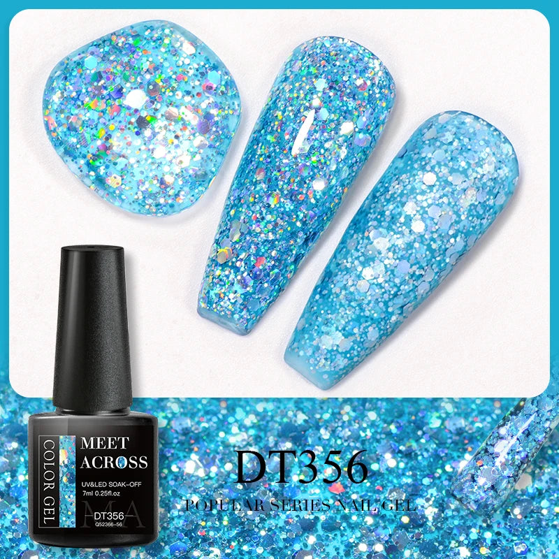MEET ACROSS 5ml Gel Smalto per unghie Nail Art Top Gel tutti i colori