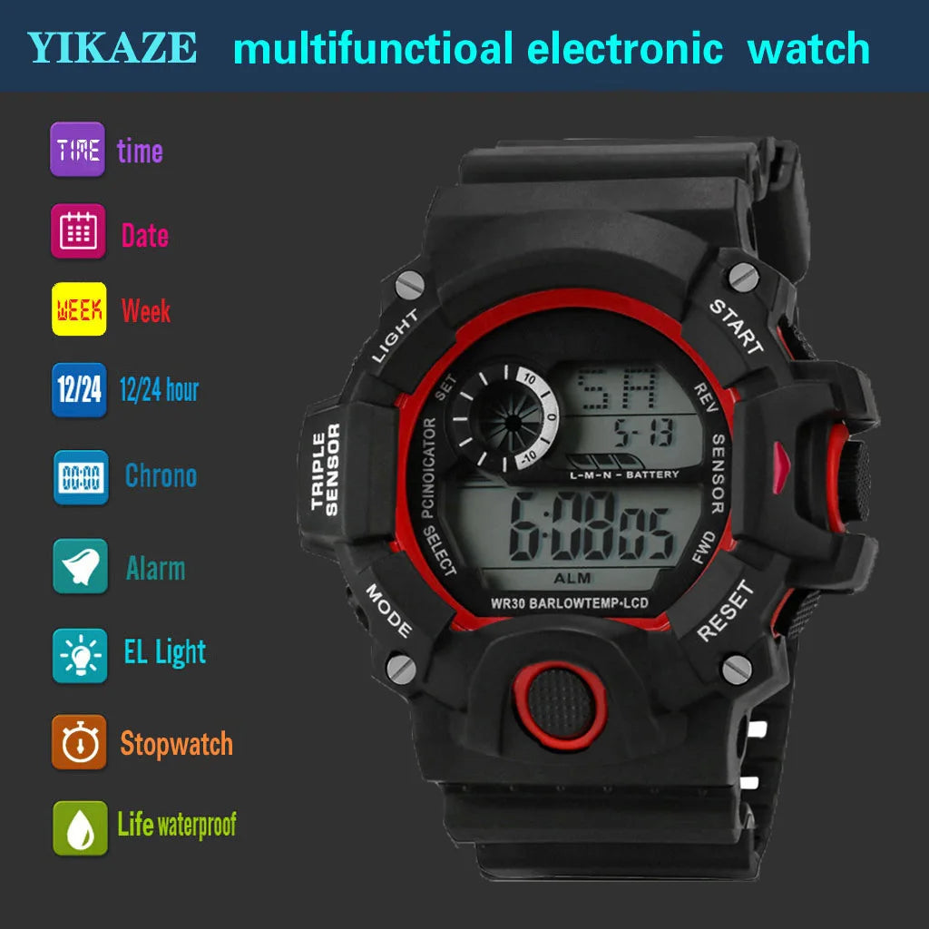 Orologio da uomo Multifunzionale Impermeabile Allarme luminoso