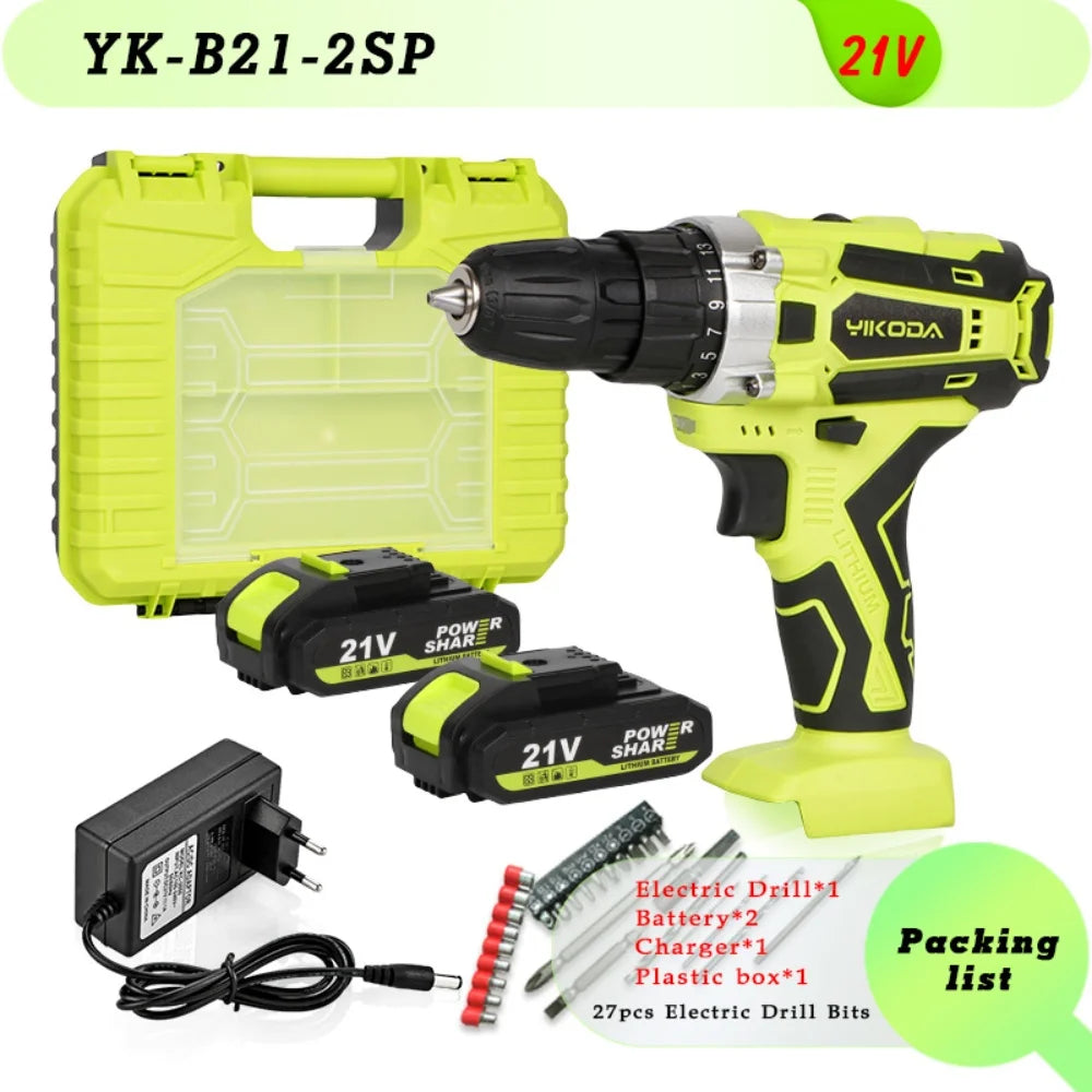 YIKODA 12V-21V Trapano a batteria al litio ricaricabile Produzione Polonia e produzione Cinese