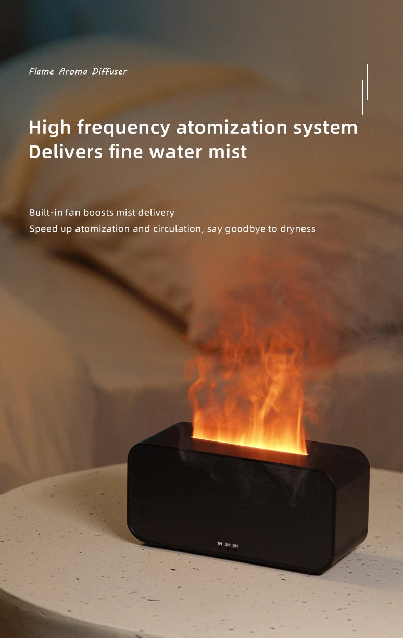 Fiamma colorata Umidificatore d’aria temporizzazione Ultrasonic Cool