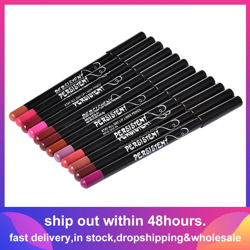 Set 12 pezzi Lipliner Matita Professionale si Lunga Durata Impermeabile