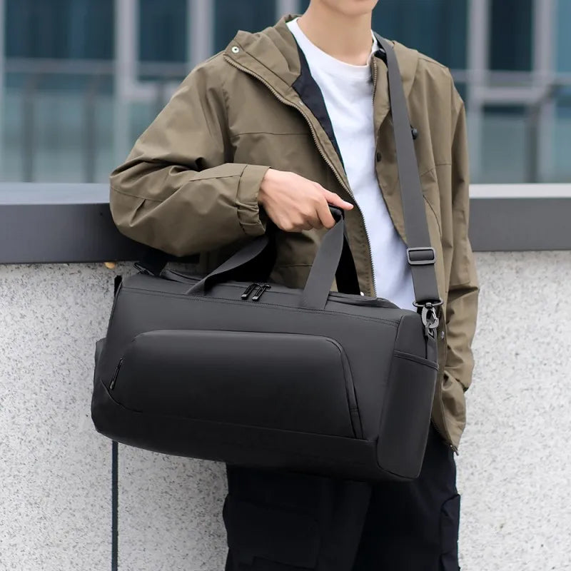Borsa da palestra sportiva, borsa di grande capacità, borsone da viaggio portatile, multi-scomparto con contenitore per scarpe, perfetto per le vacanze, palestra