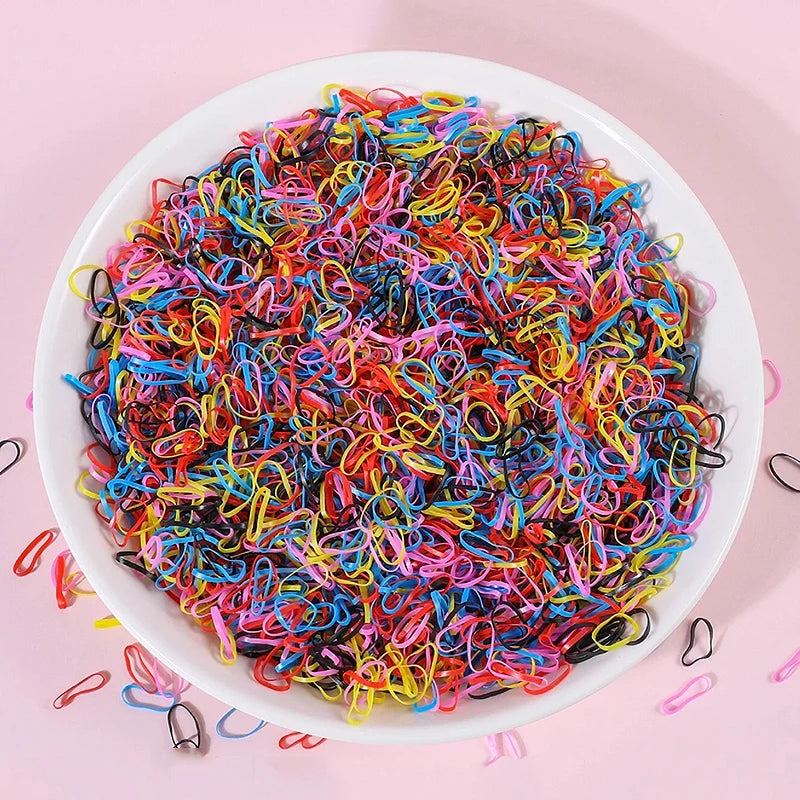 1000/2000Pcs mini elastici diversi colori