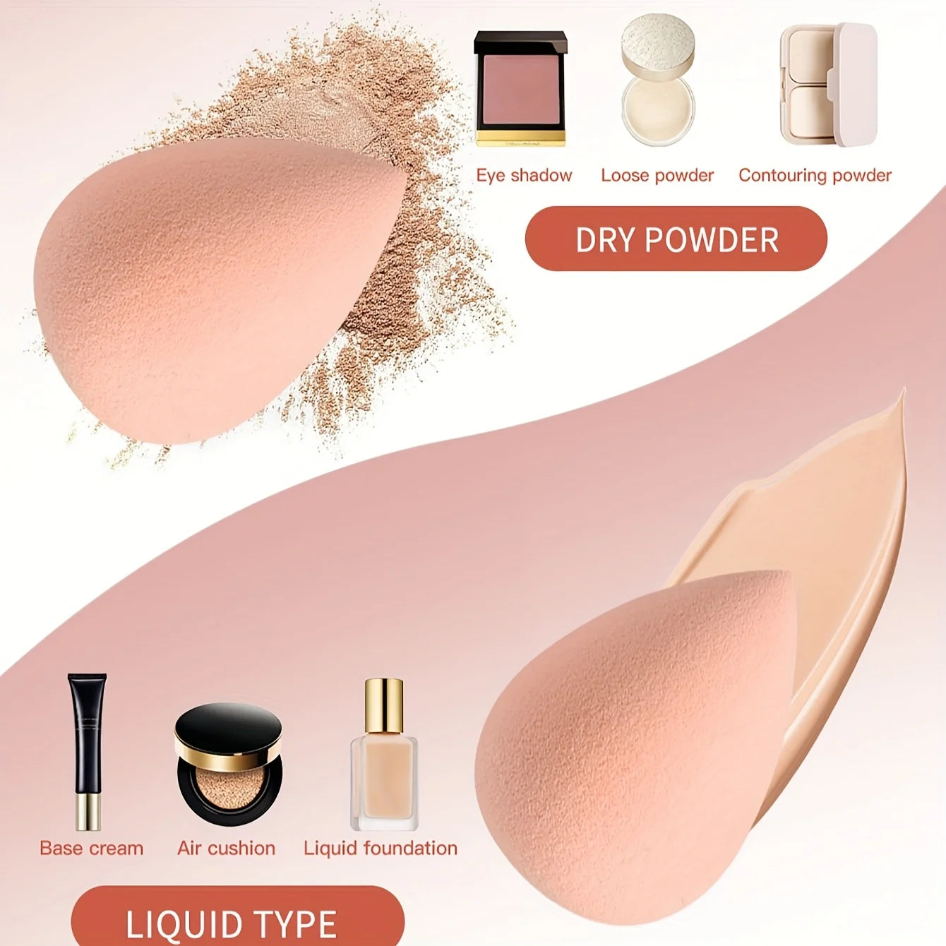 12Pz Spugnette per il trucco