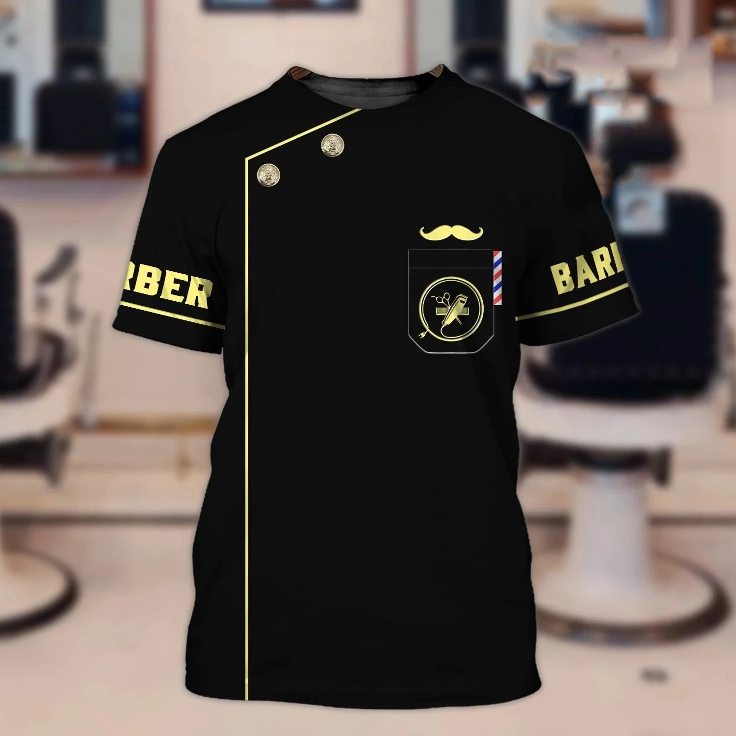 T-shirt Parrucchiere Streetwear Abbigliamento uniforme Barber Shop