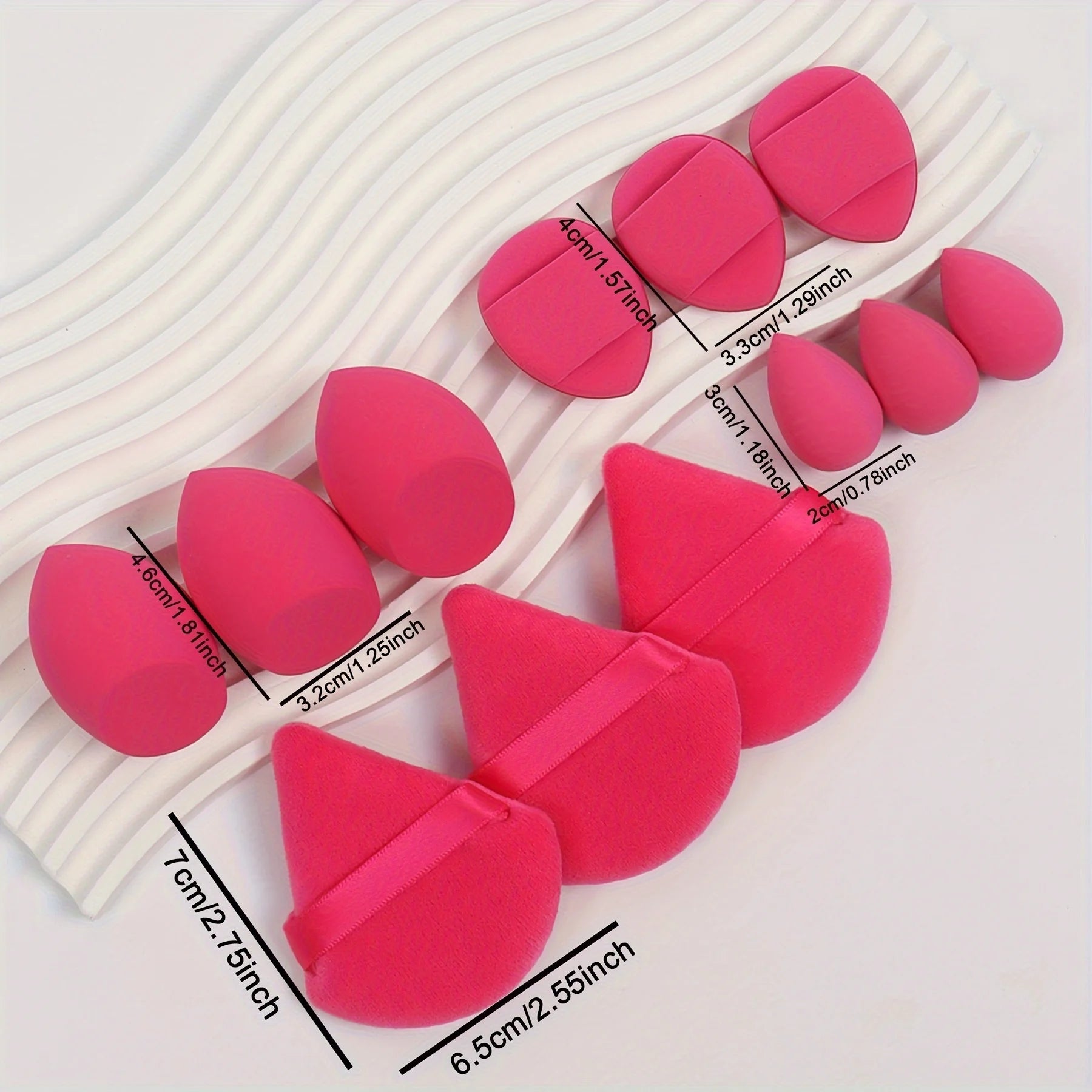 Set 12 Pz di spugne per trucco multiuso, set di diversi colori