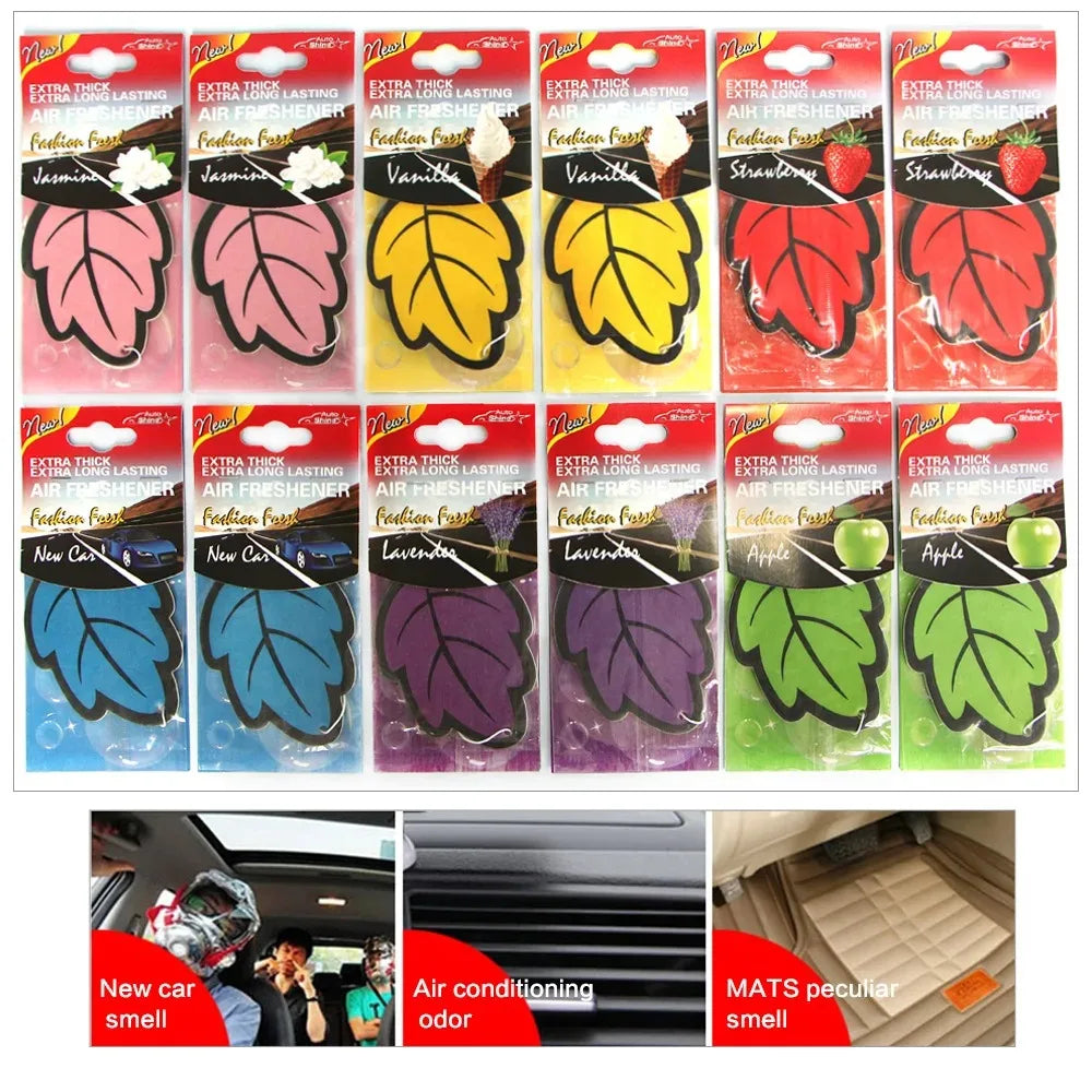 6/24 pezzi Deodorante per auto Carta da tè profumata naturale Auto kit completo