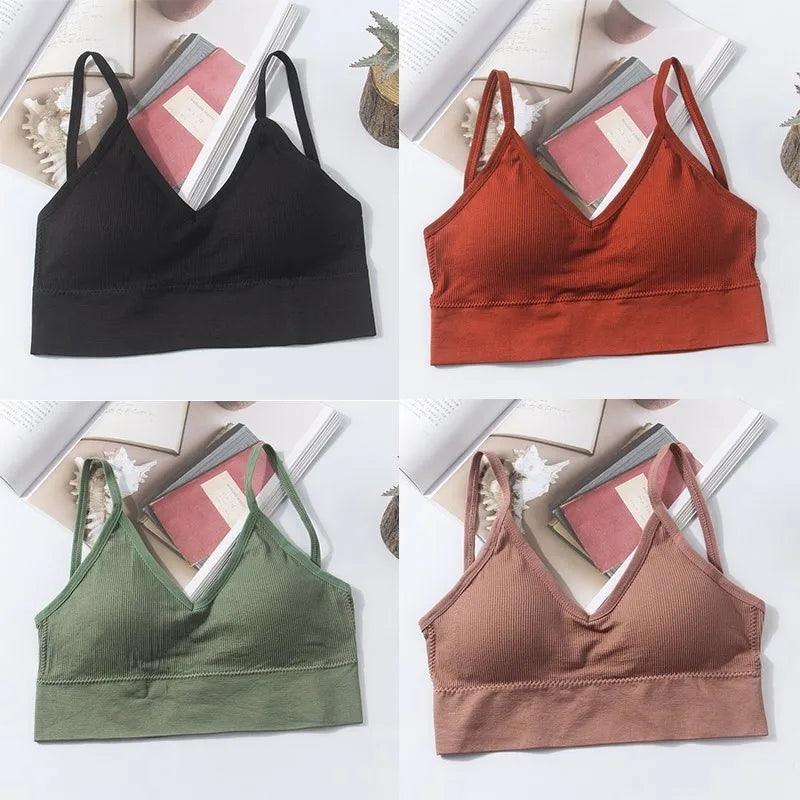 Set di 4 Pz Reggiseno senza cuciture, in cotone
