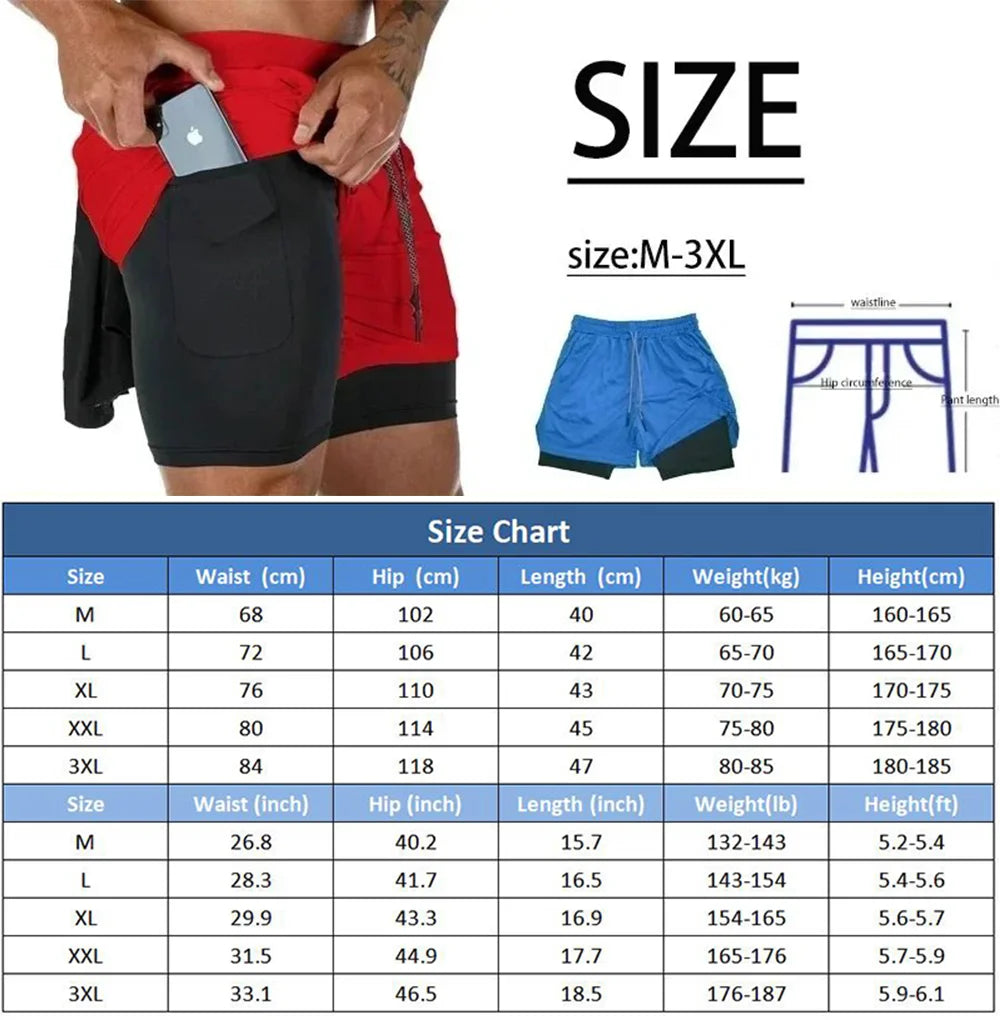 Pantaloncini sportivi due in uno da uomo a doppio strato casual traspiranti FILA Premium Quality