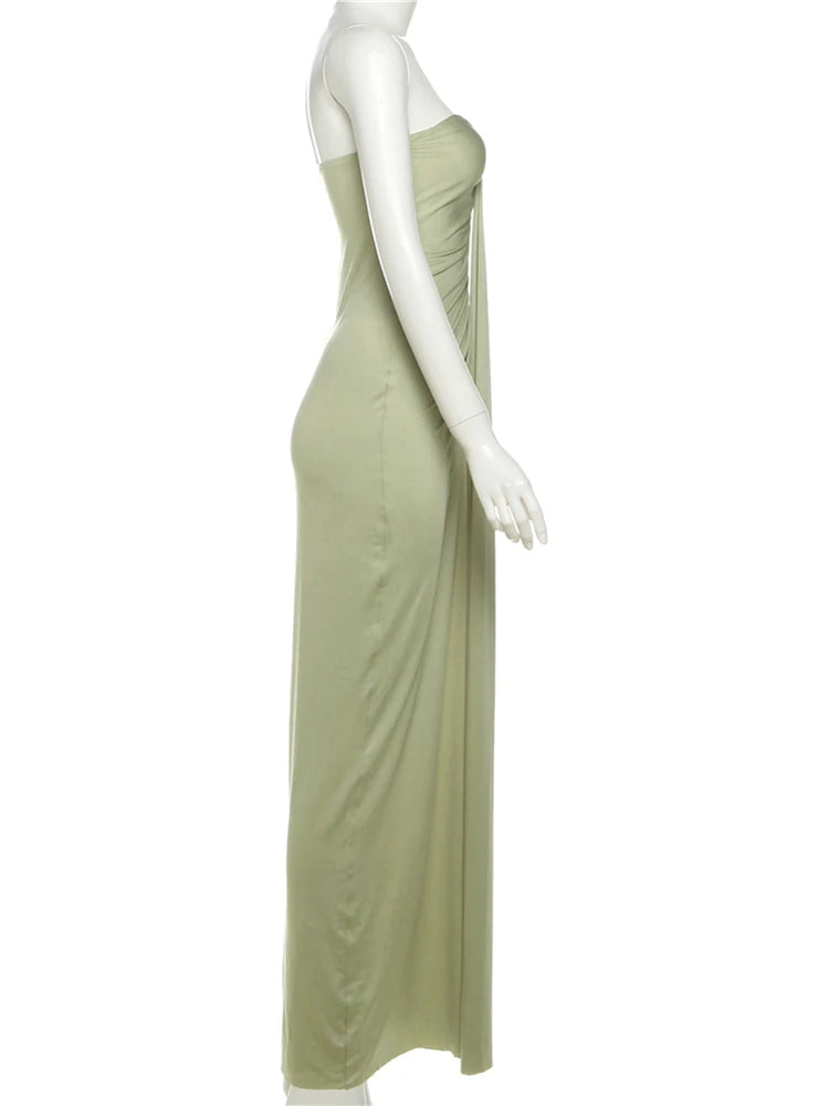 Abito Senza Spalline Donna Classico Nastro Intrecciato