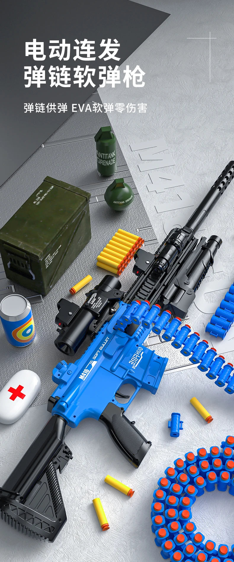 Soft Bullet Gun M416 Fucile giocattolo da fuoco