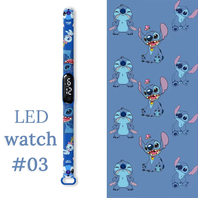 Stitch Orologi per bambini Bracciale sportivo impermeabile LED Touch digitale