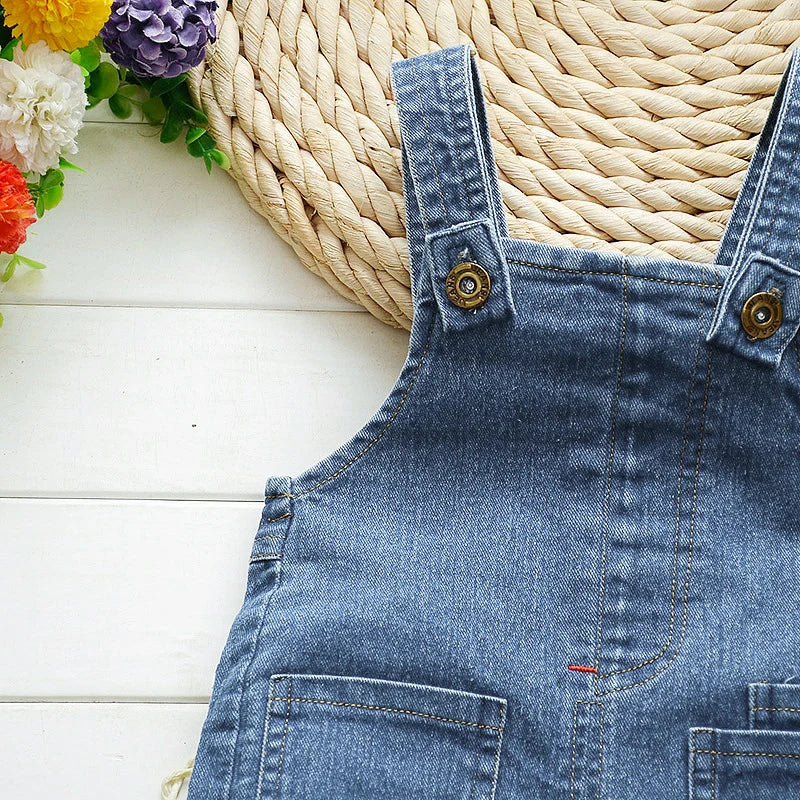 Tuta Salopette in denim per neonati Jeans morbidi